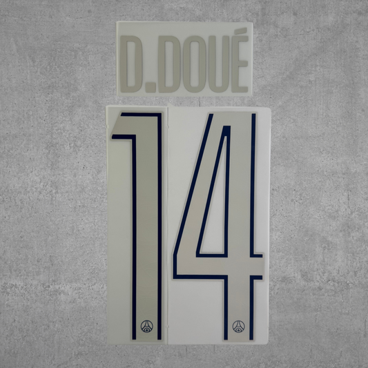 Flocage Officiel - PSG, DOUÉ, 2024/25, Fourth LDC