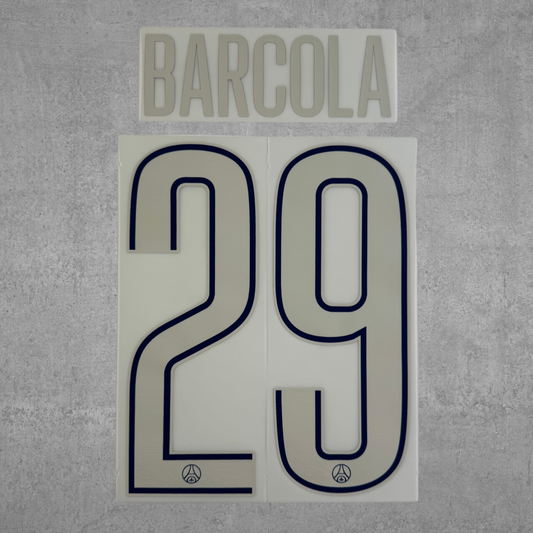 Flocage Officiel - PSG, BARCOLA, 2024/25, Fourth LDC