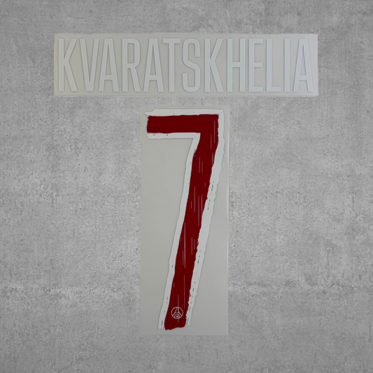 Flocage Officiel - PSG, KVARATSKHELIA, 2024/25, Home LDC